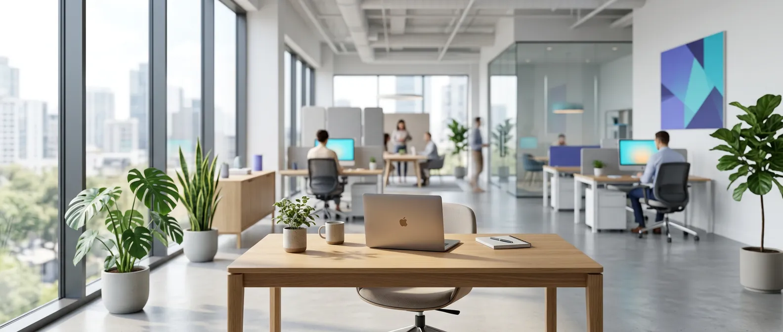 Modern office workspace